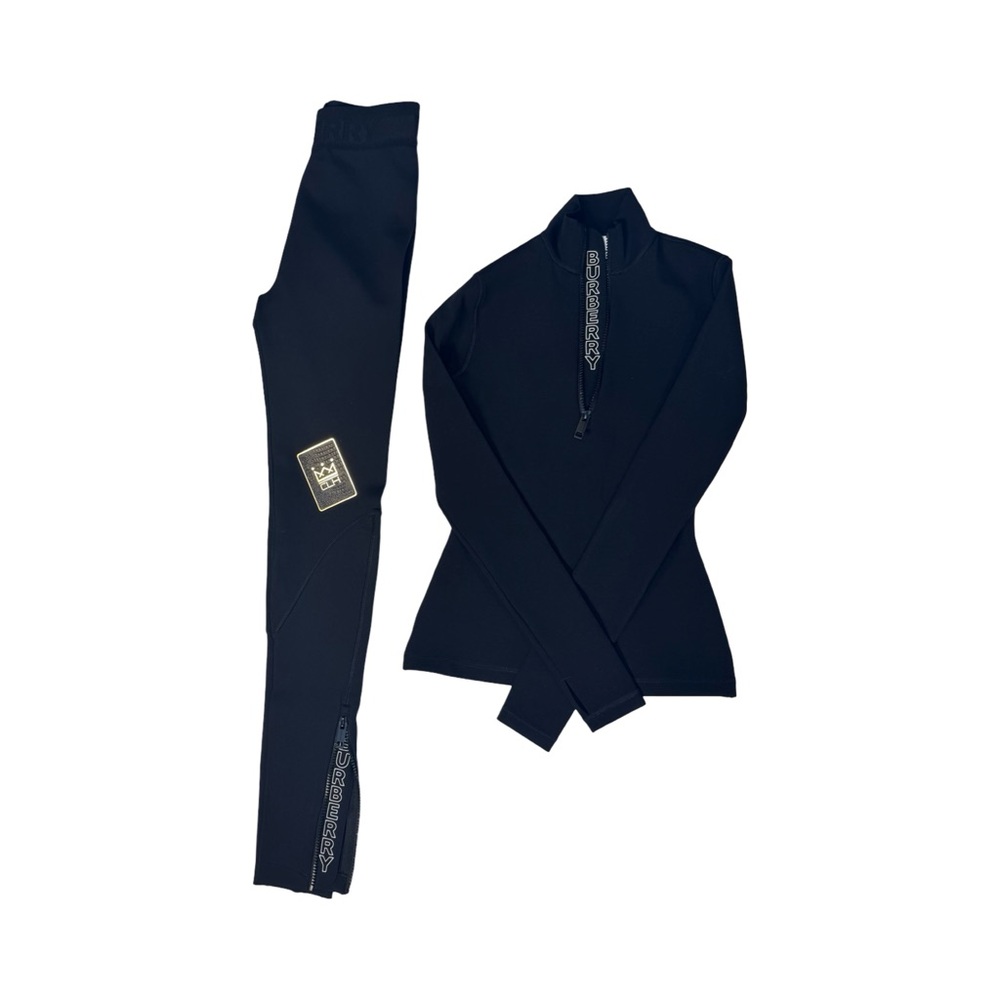 Burberry Black Logo-Trim Jumpsuit & Legging Set - Picture 2 of 15